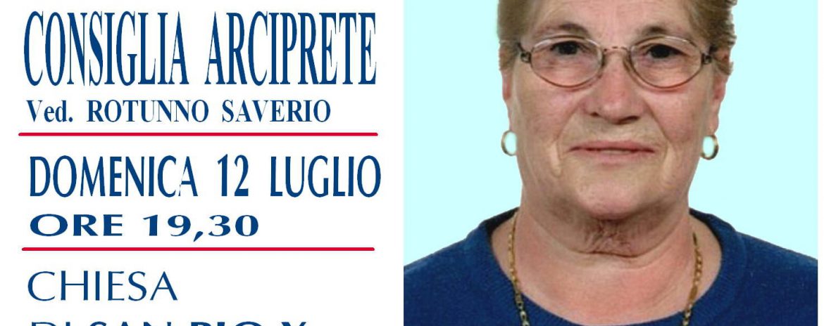 Santa Messa in ricordo di Consiglia Arciprete