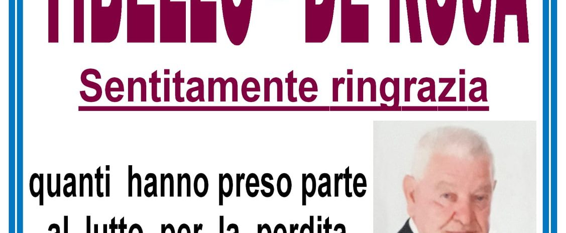 La famiglia Tibello - De Rosa ringrazia