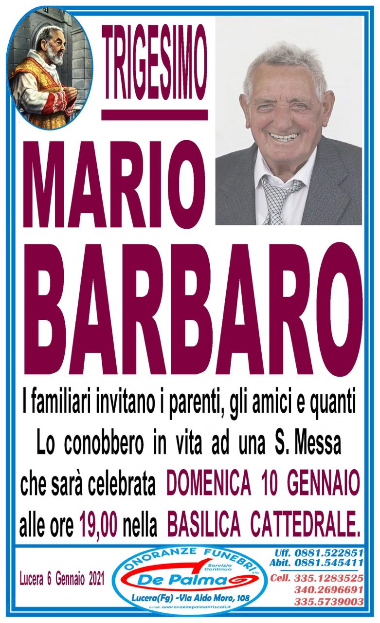 Trigesimo Mario Barbaro