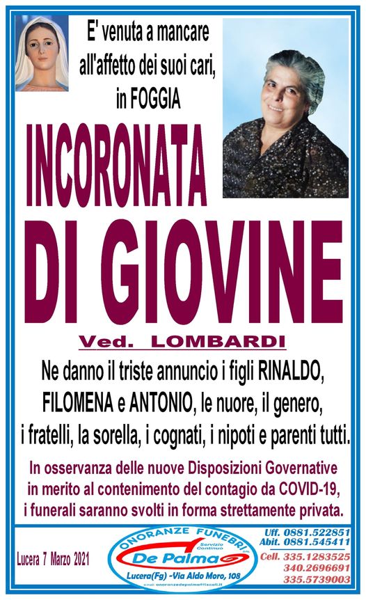 onoranze funebri Lucera