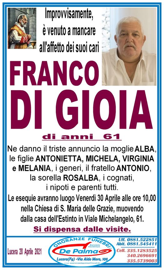 onoranze funebri lucera